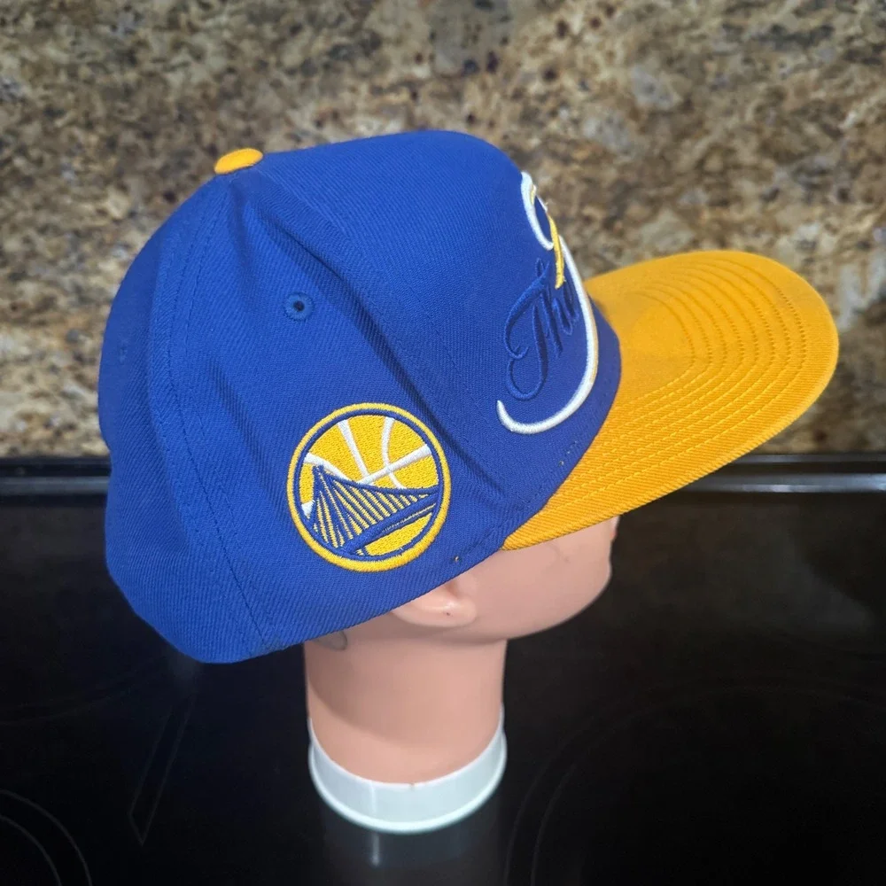 Adidas Golden State Warriors 2015 NBA Finals Champions Snapback Hat Blue Yellow